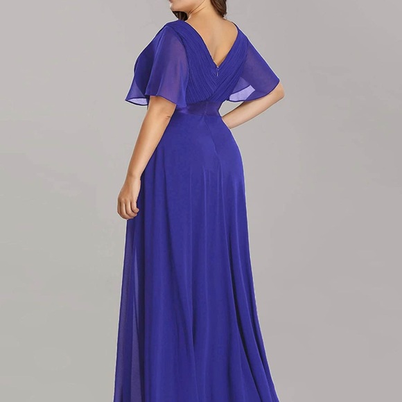 Ever-Pretty Women's Plus Size Double V-Neck Evening Party Maxi, Size 22 - Picture 2 of 12